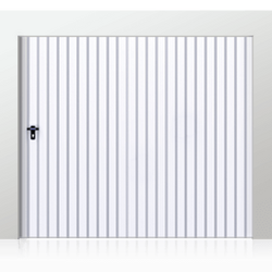 Jednokř&iacute;dl&aacute; gar&aacute;žov&aacute; vrata s v&yacute;pln&iacute; plechem T-10,vodorovn&aacute; v&yacute;plň